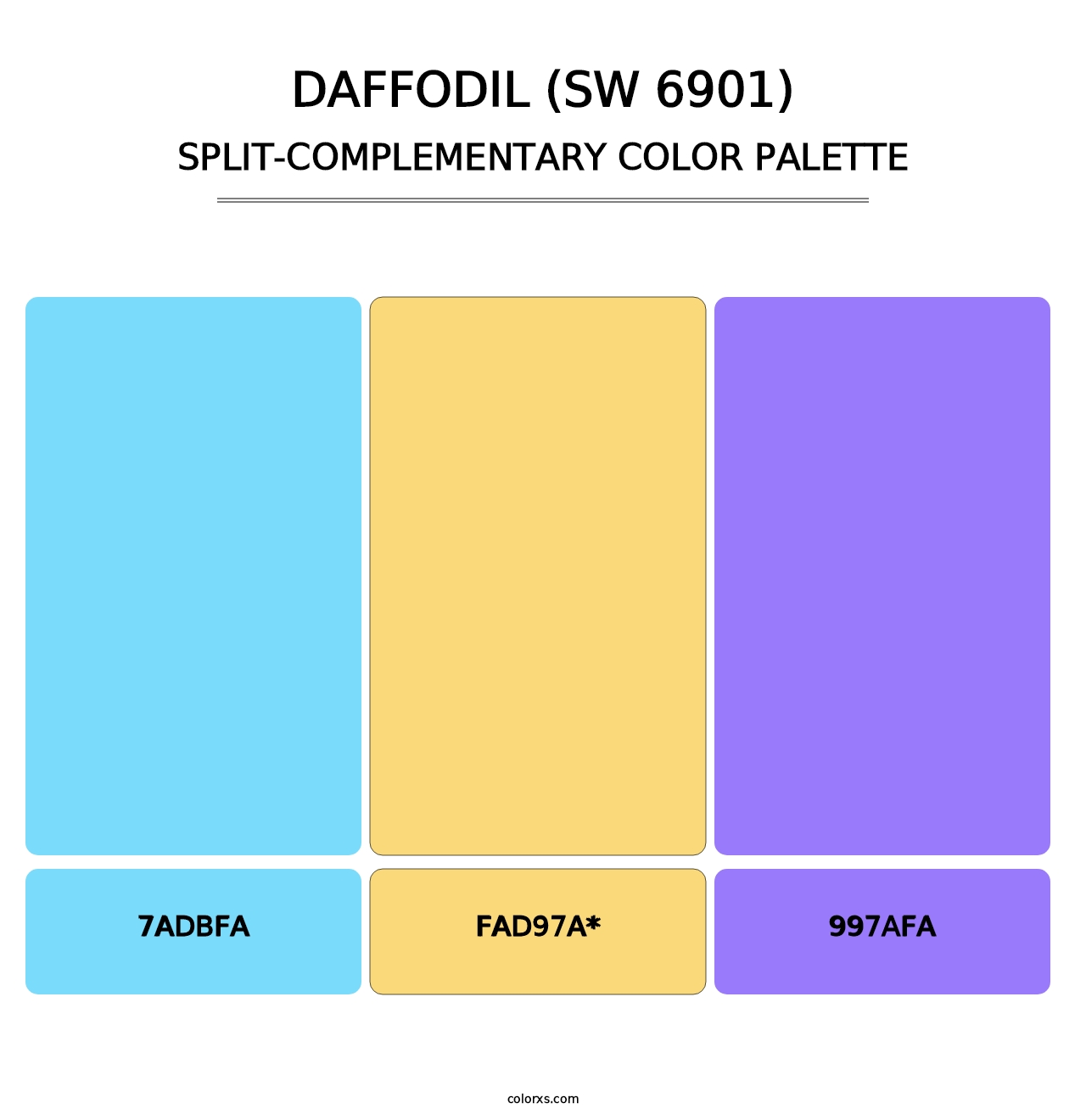 Daffodil (SW 6901) - Split-Complementary Color Palette