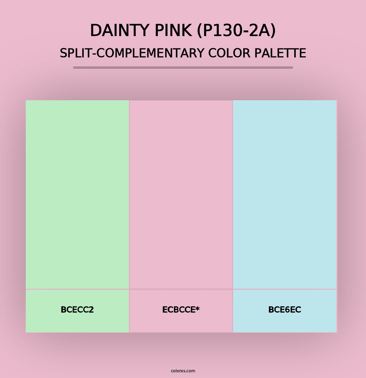 Dainty Pink (P130-2A) - Split-Complementary Color Palette