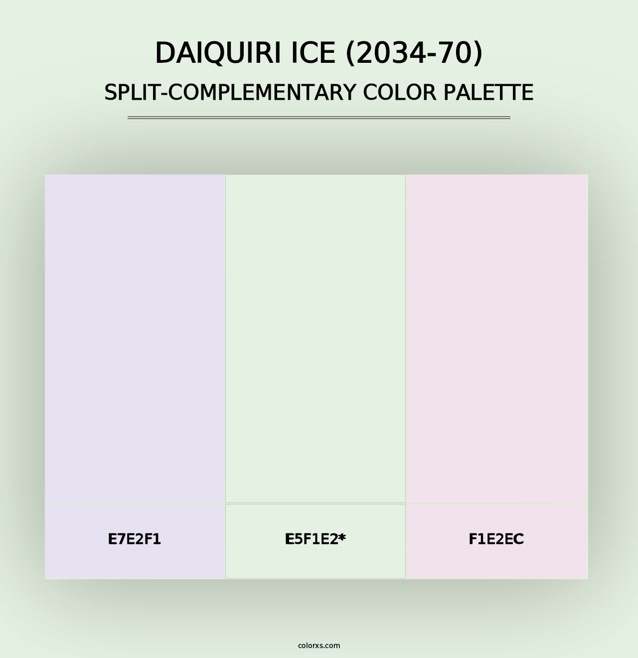 Daiquiri Ice (2034-70) - Split-Complementary Color Palette