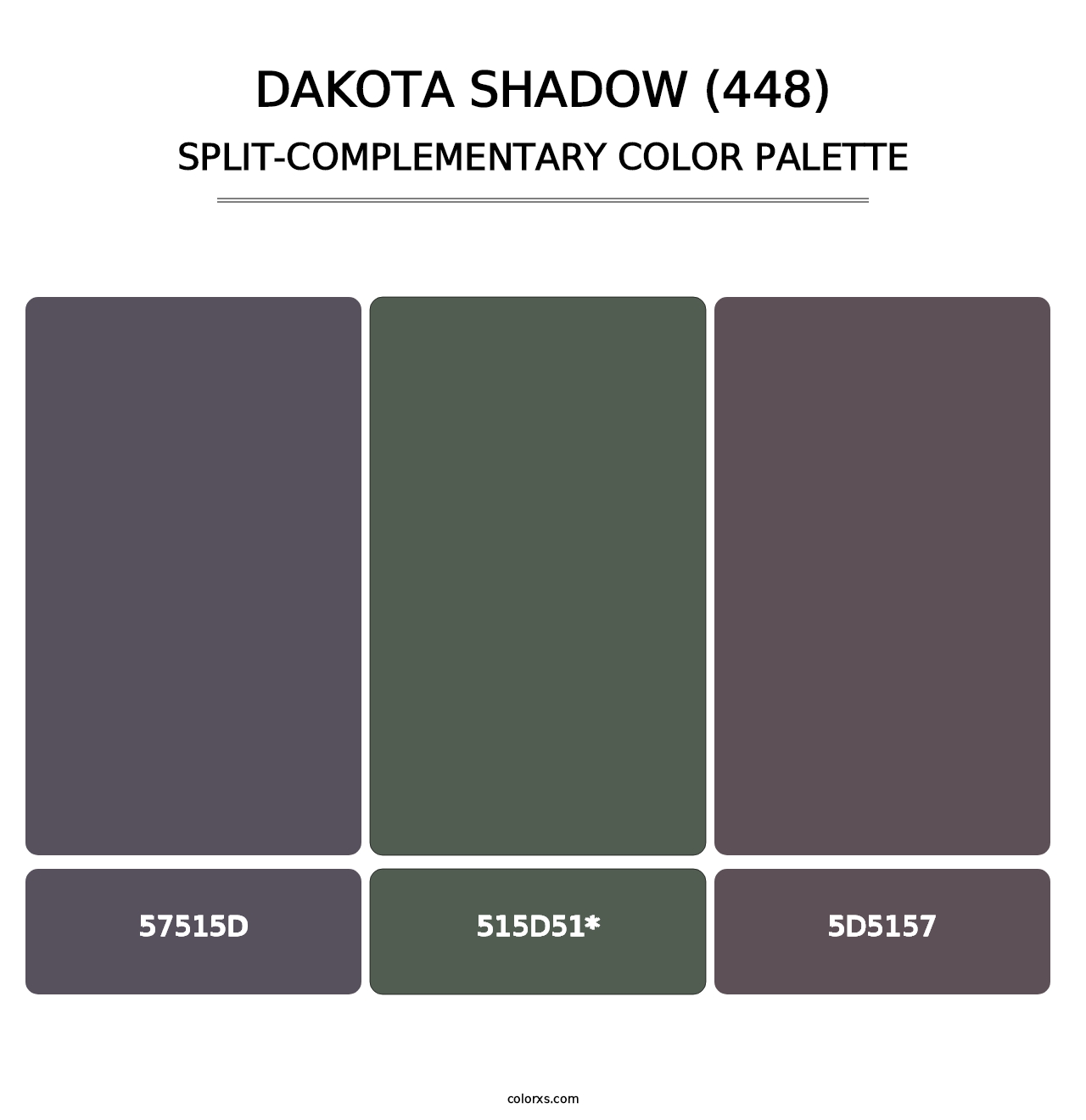 Dakota Shadow (448) - Split-Complementary Color Palette