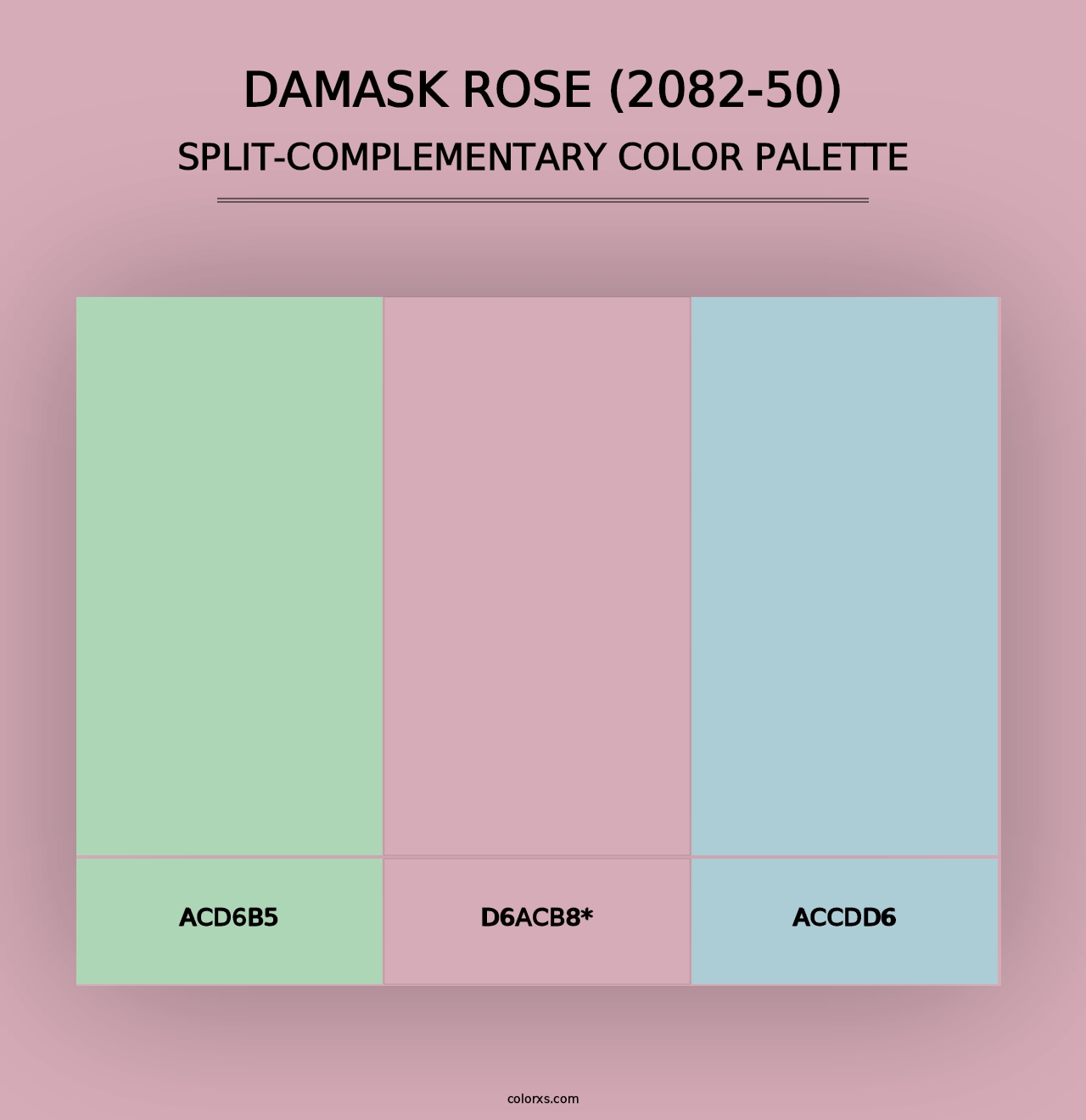 Damask Rose (2082-50) - Split-Complementary Color Palette