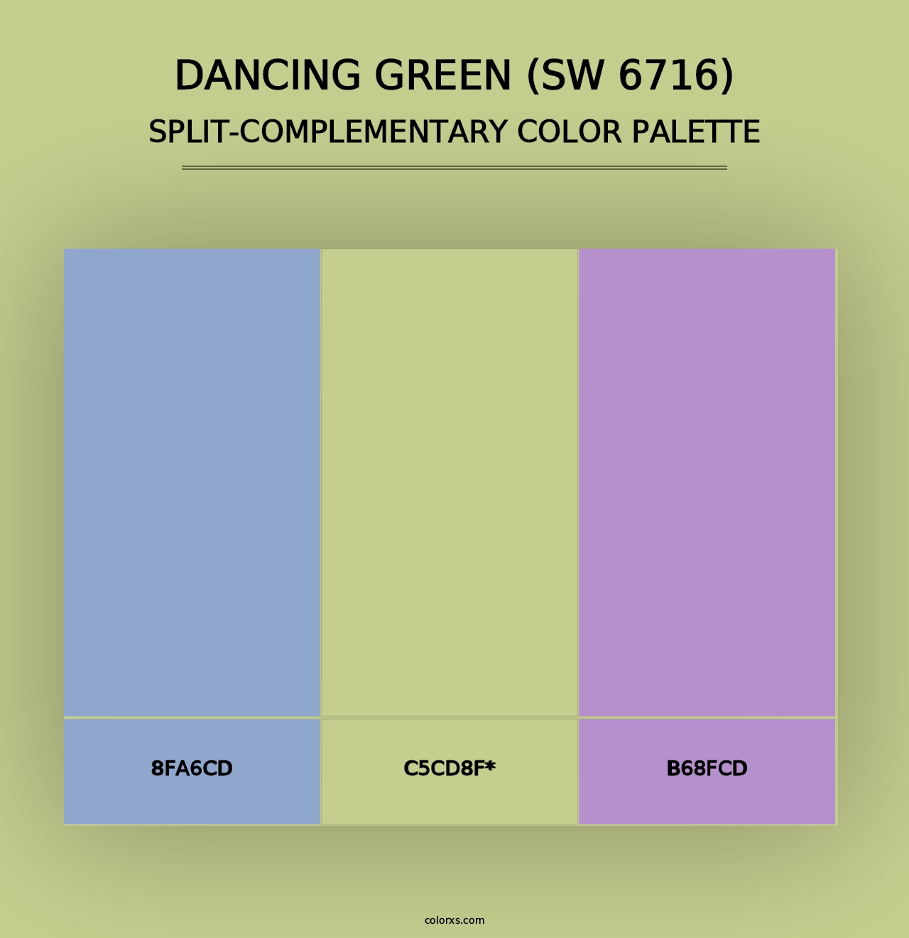 Dancing Green (SW 6716) - Split-Complementary Color Palette