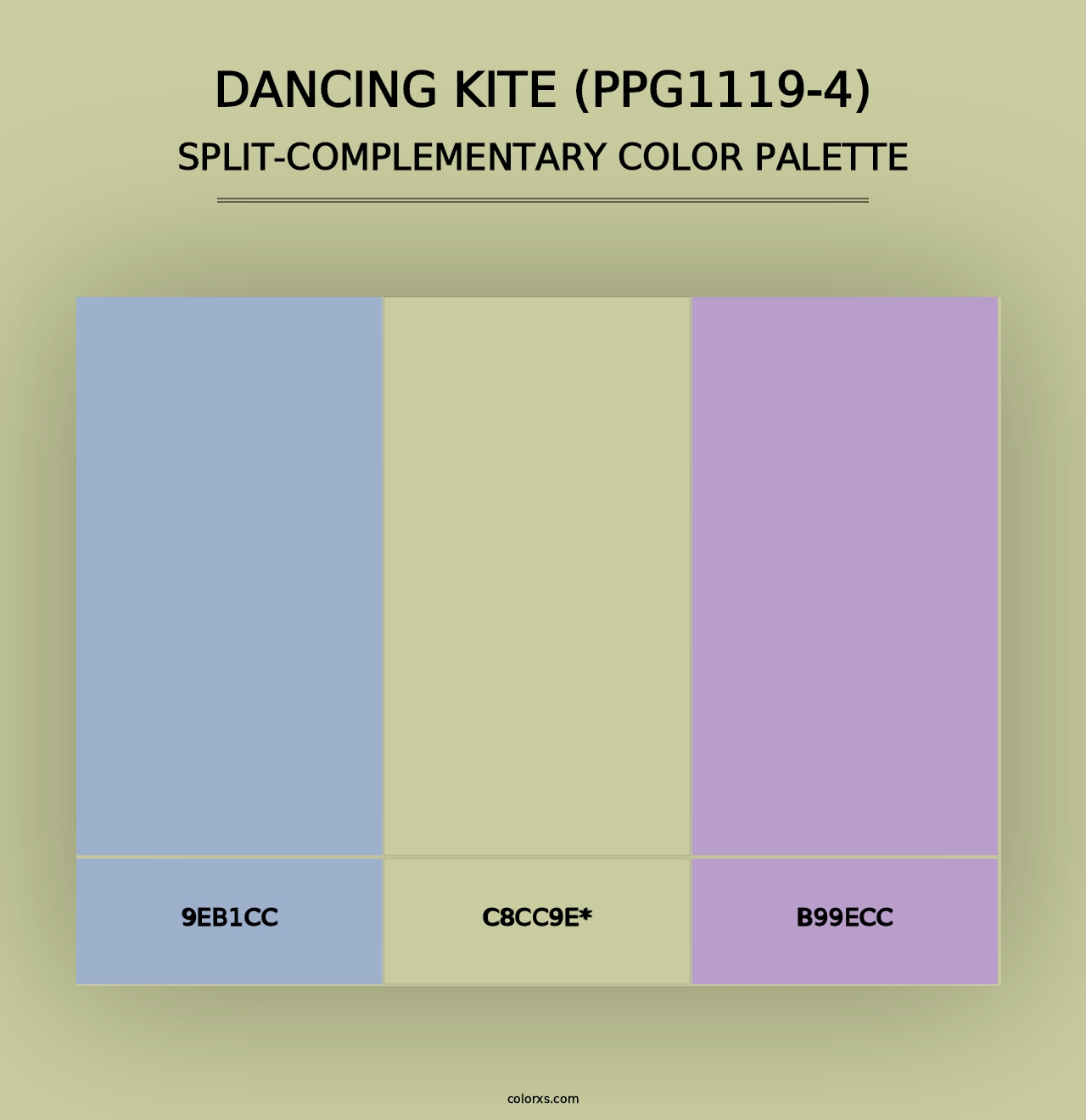 Dancing Kite (PPG1119-4) - Split-Complementary Color Palette