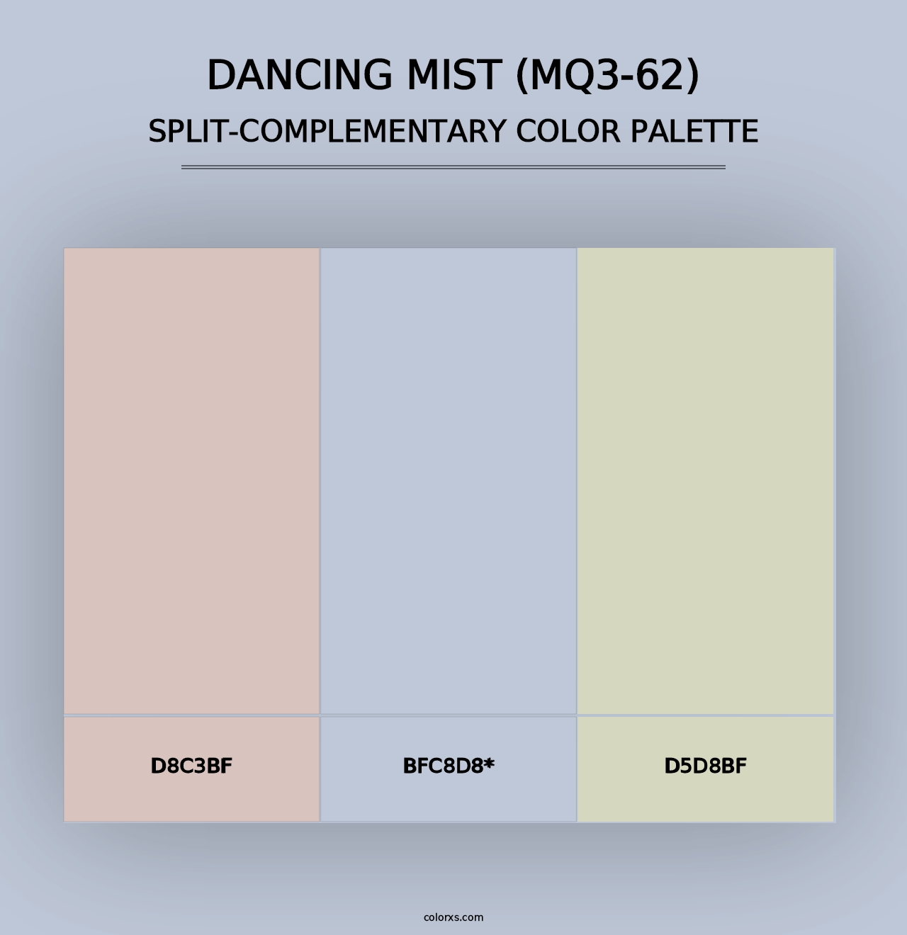 Dancing Mist (MQ3-62) - Split-Complementary Color Palette