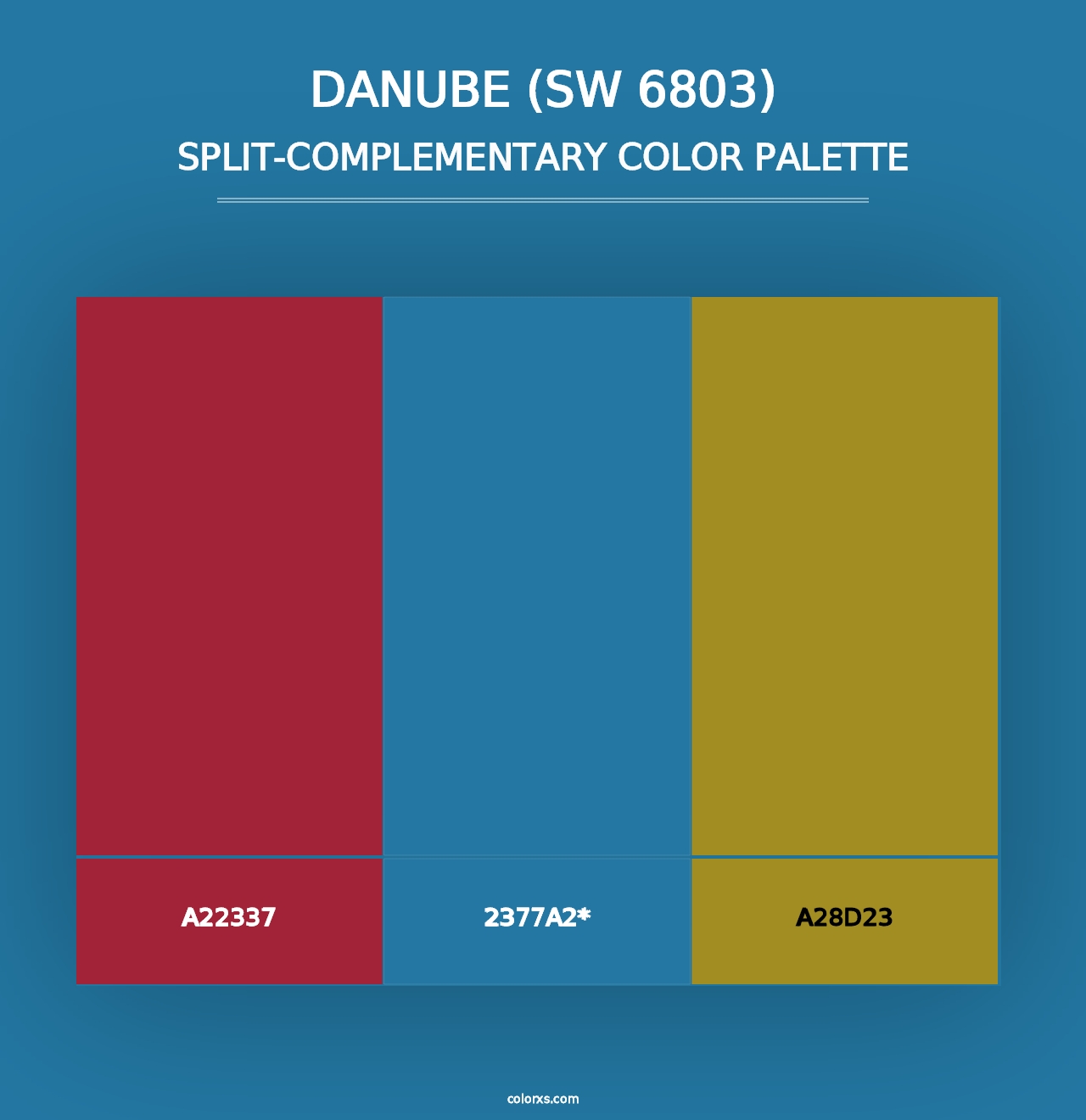 Danube (SW 6803) - Split-Complementary Color Palette