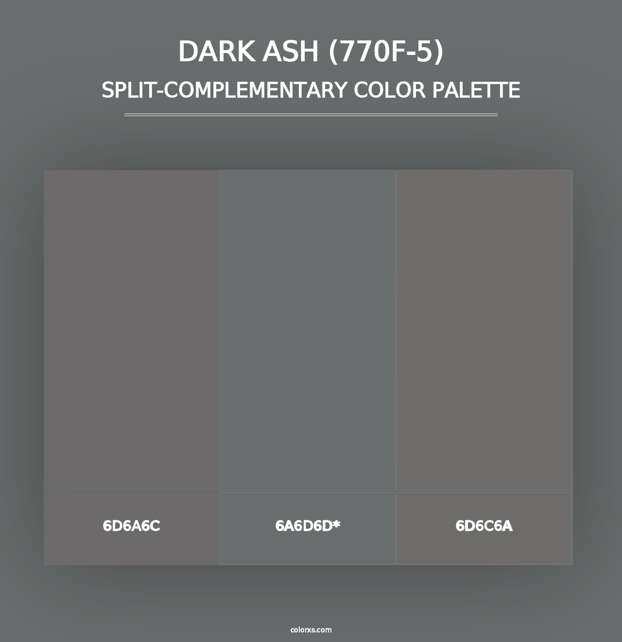 Dark Ash (770F-5) - Split-Complementary Color Palette