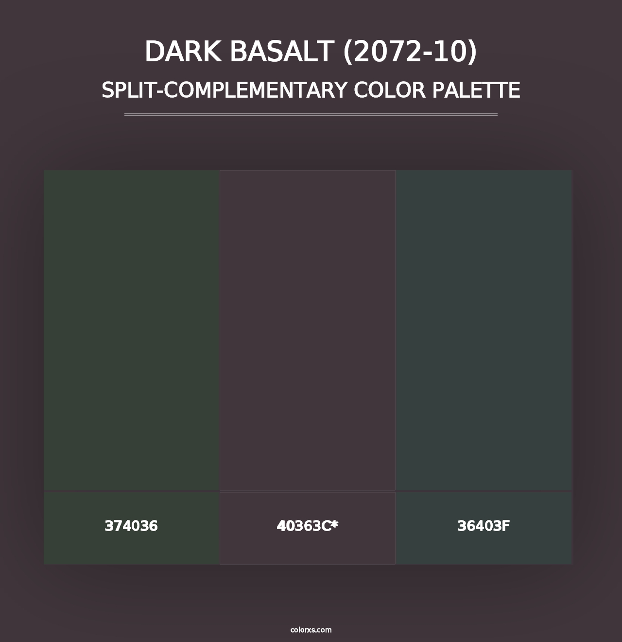 Dark Basalt (2072-10) - Split-Complementary Color Palette