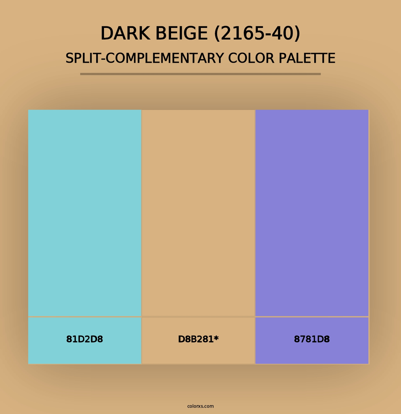 Dark Beige (2165-40) - Split-Complementary Color Palette