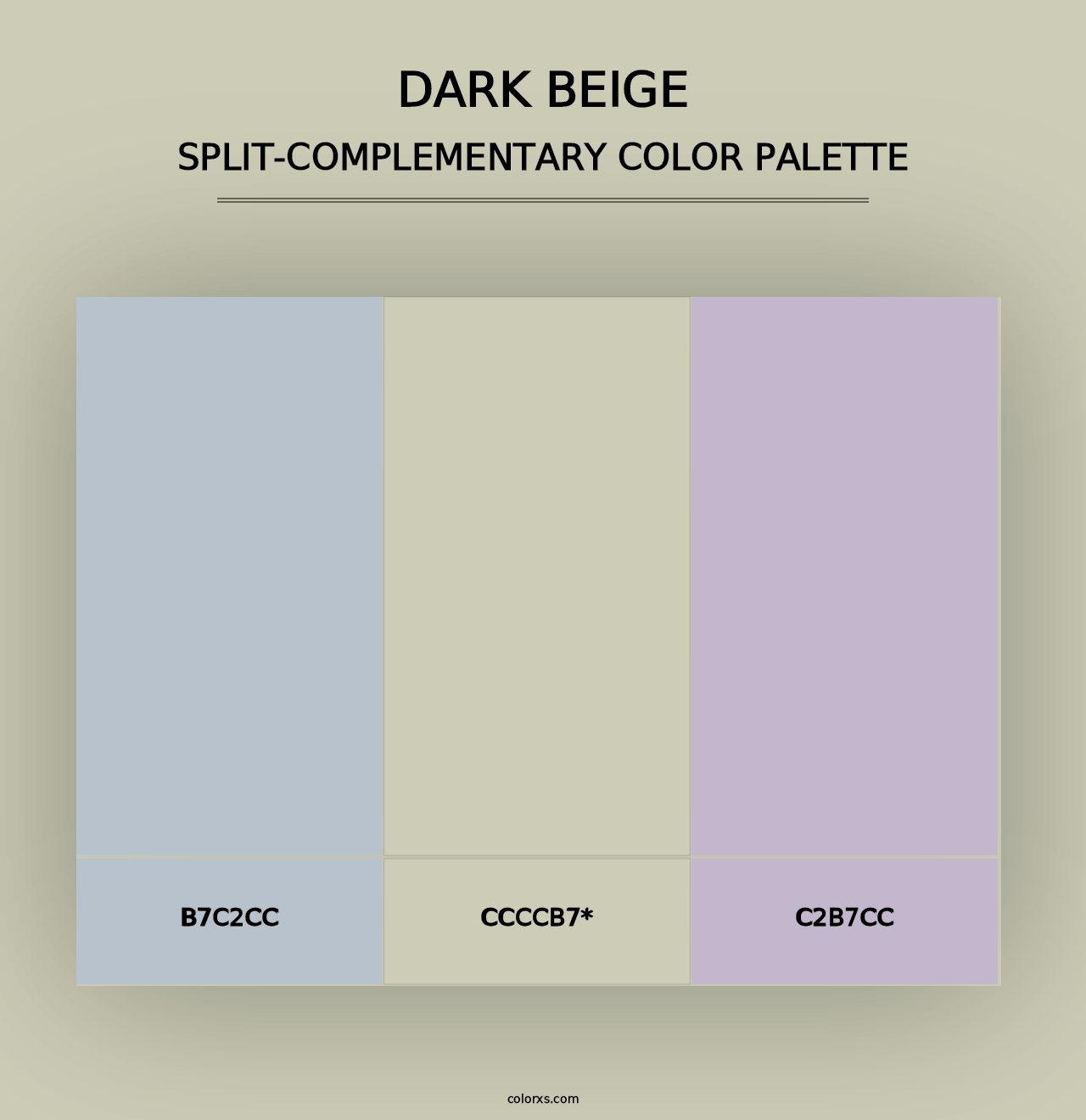 Dark Beige - Split-Complementary Color Palette