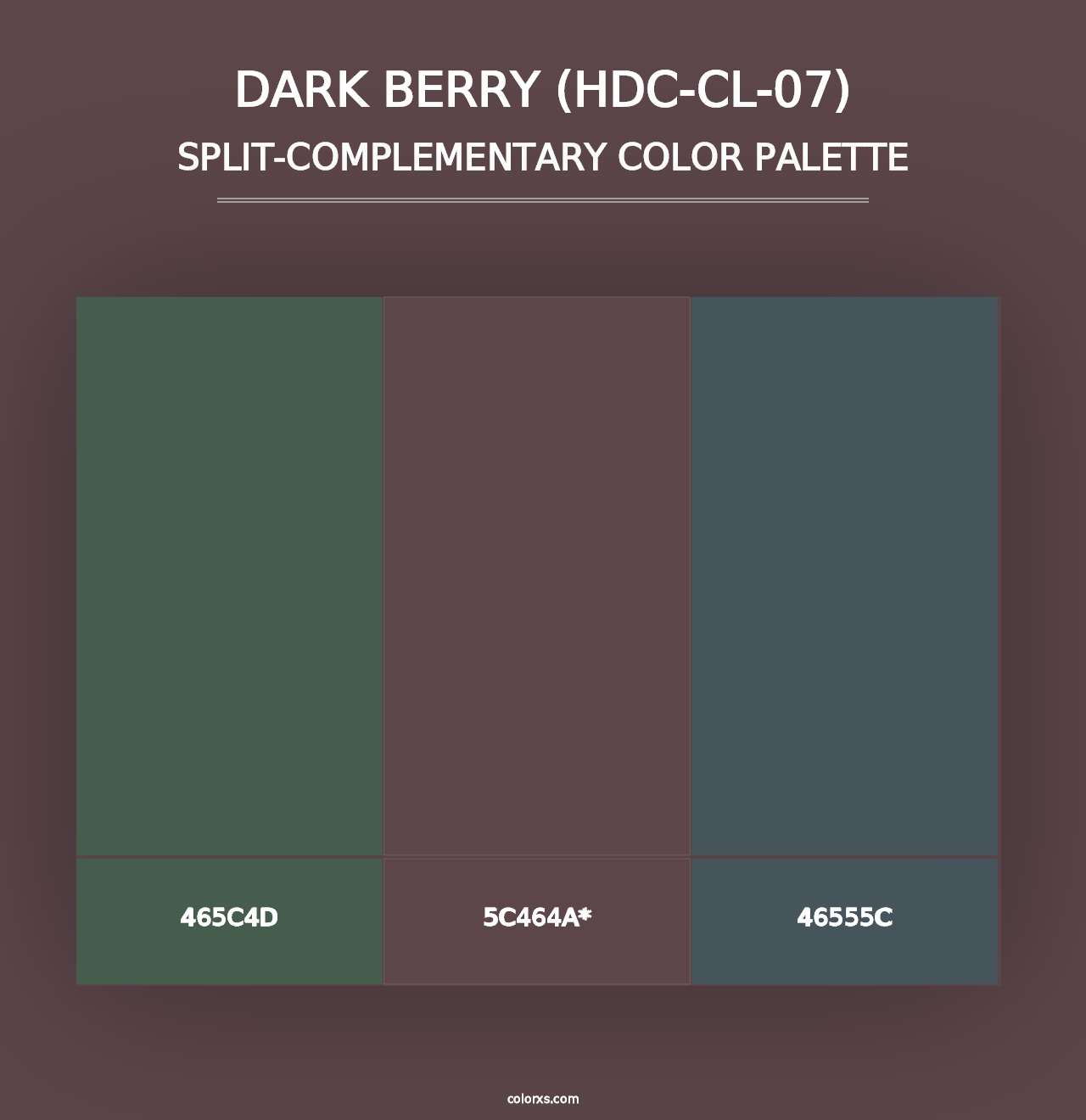 Dark Berry (HDC-CL-07) - Split-Complementary Color Palette