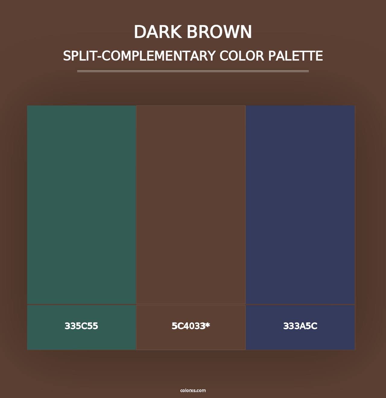 Dark Brown - Split-Complementary Color Palette