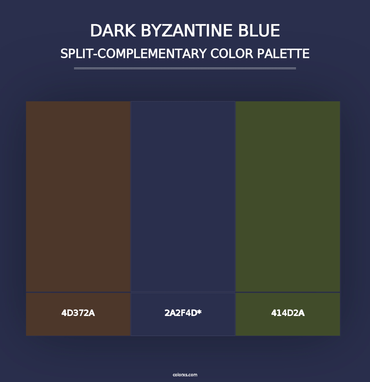 Dark Byzantine Blue - Split-Complementary Color Palette