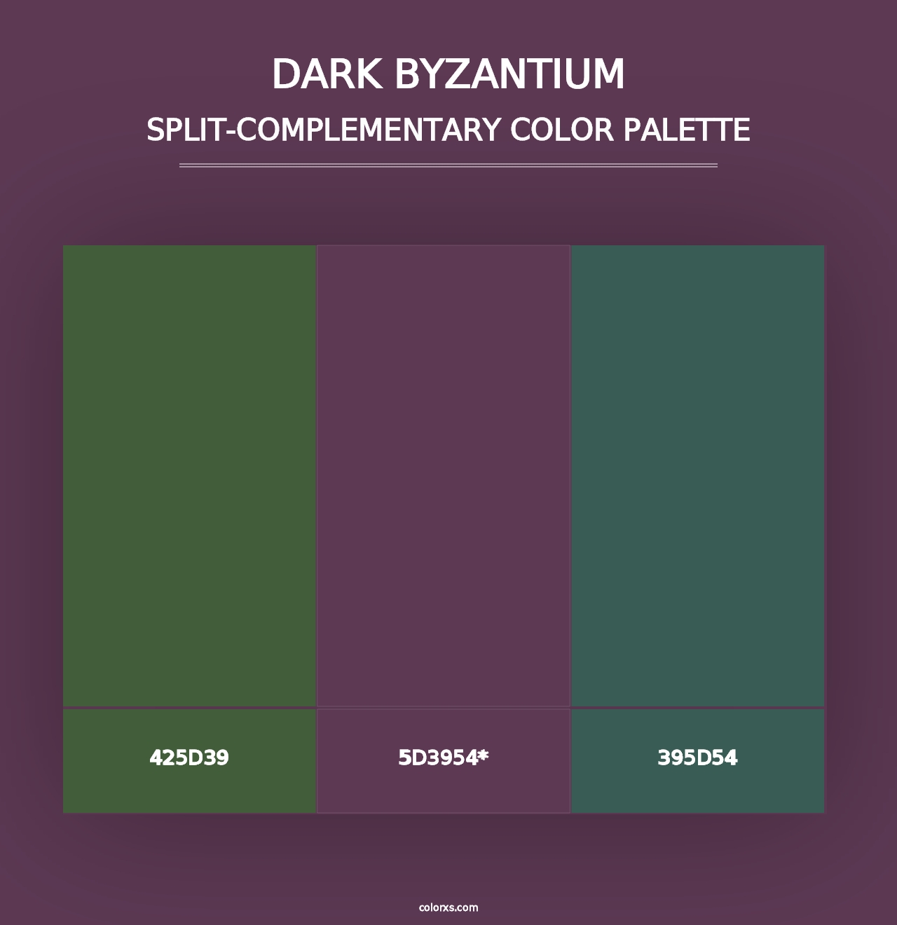 Dark Byzantium - Split-Complementary Color Palette