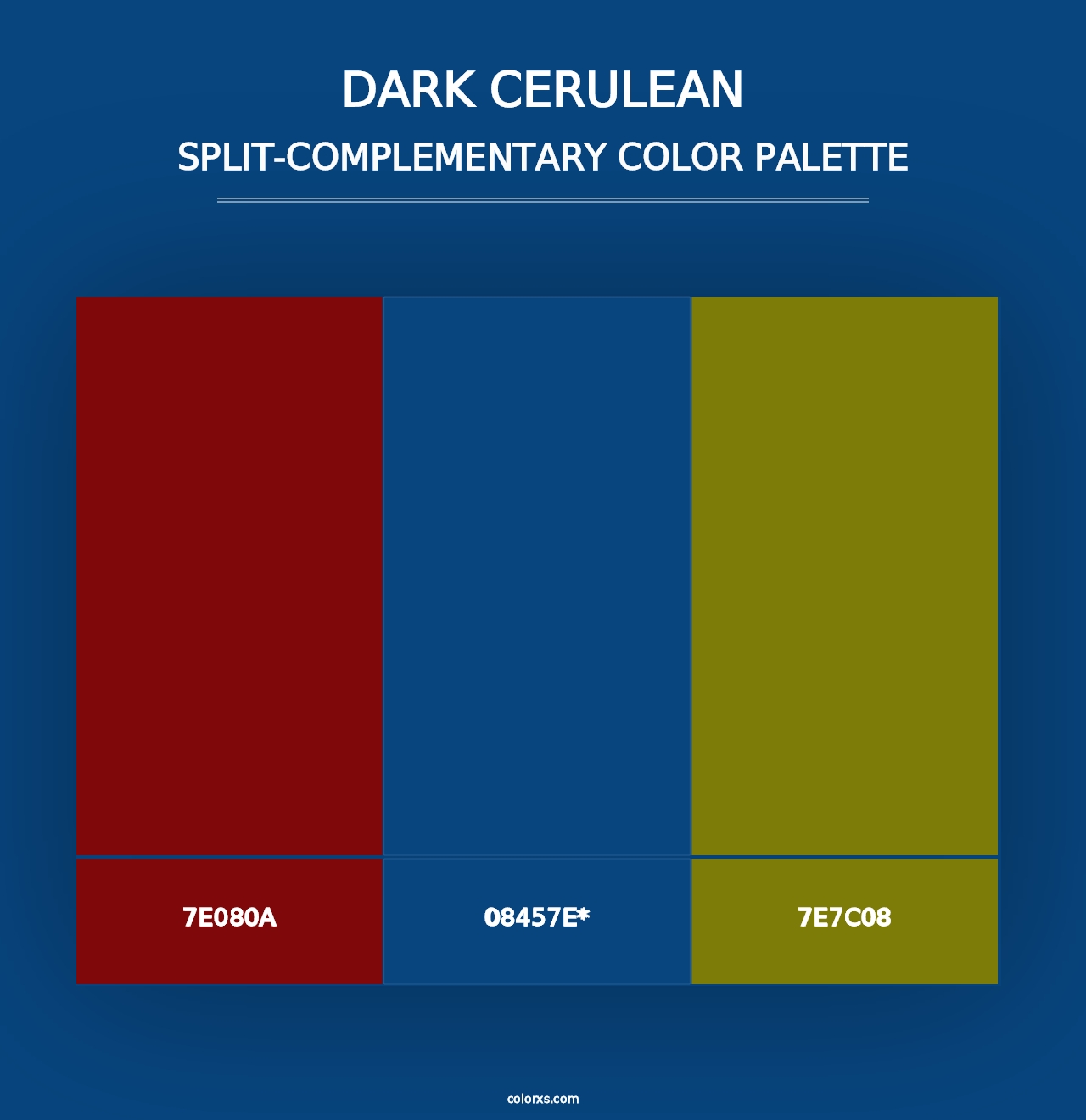 Dark Cerulean - Split-Complementary Color Palette