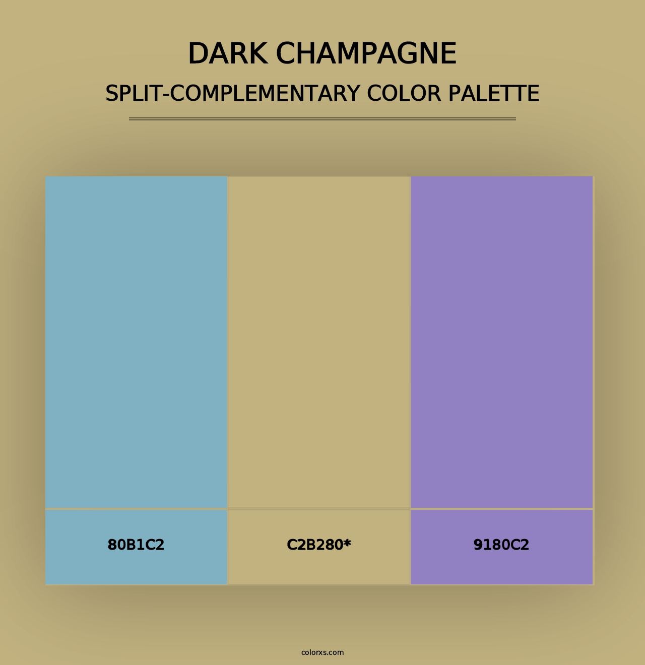 Dark Champagne - Split-Complementary Color Palette