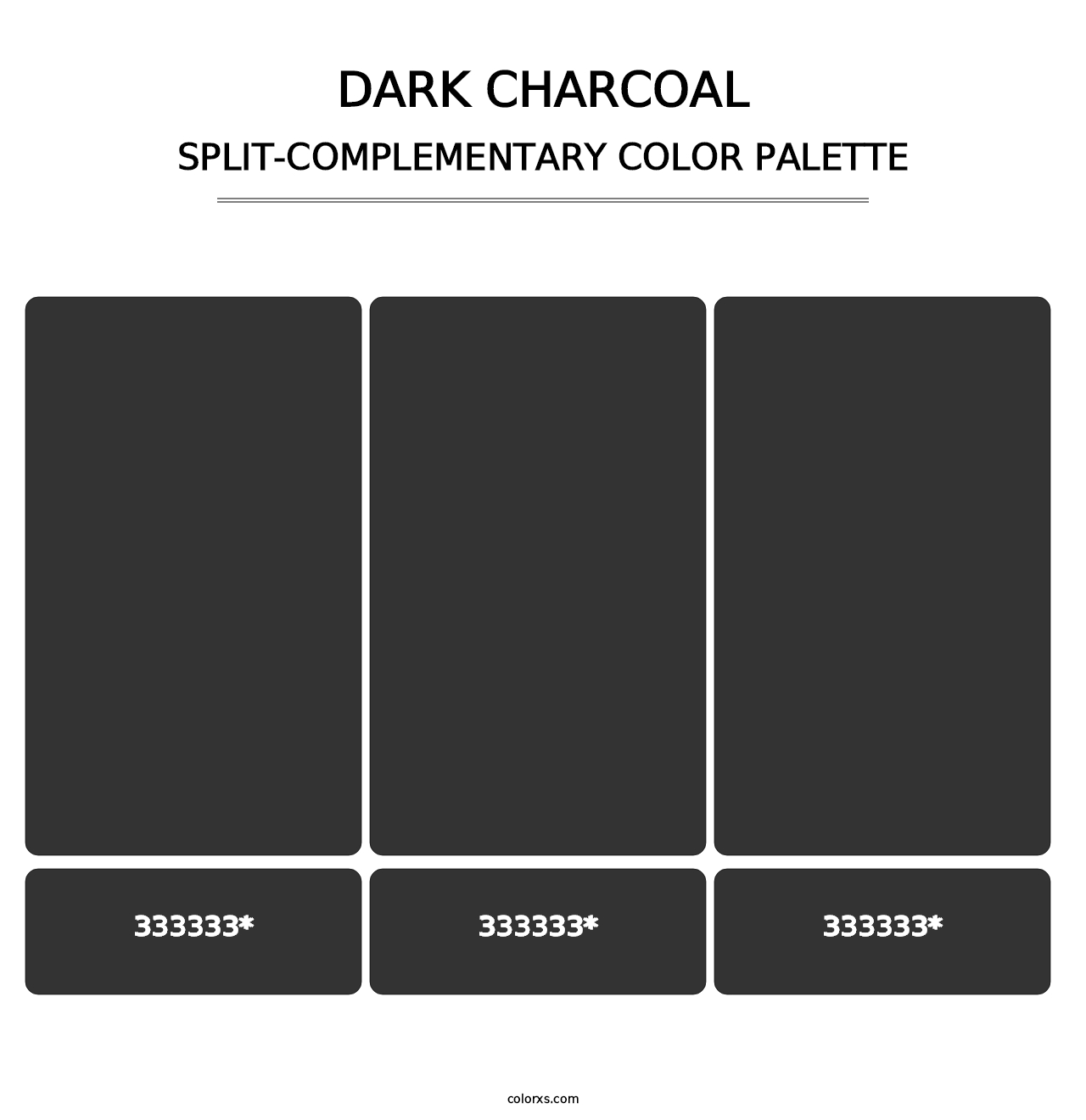 Dark Charcoal - Split-Complementary Color Palette