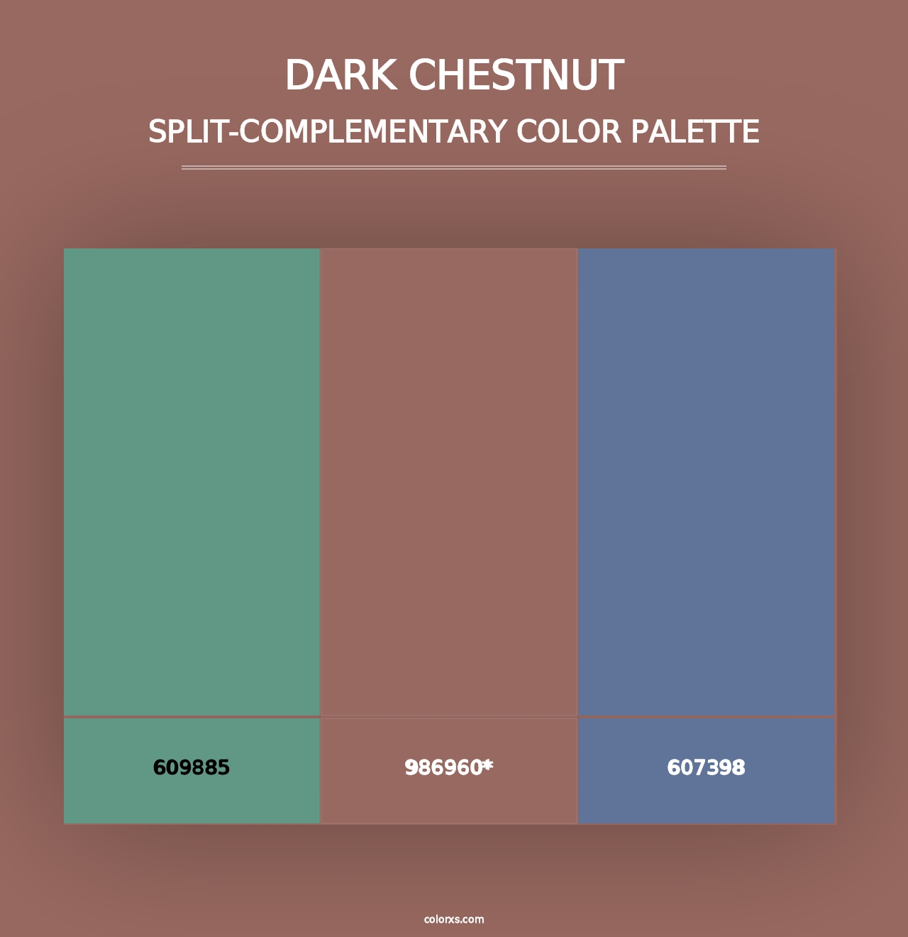 Dark Chestnut - Split-Complementary Color Palette