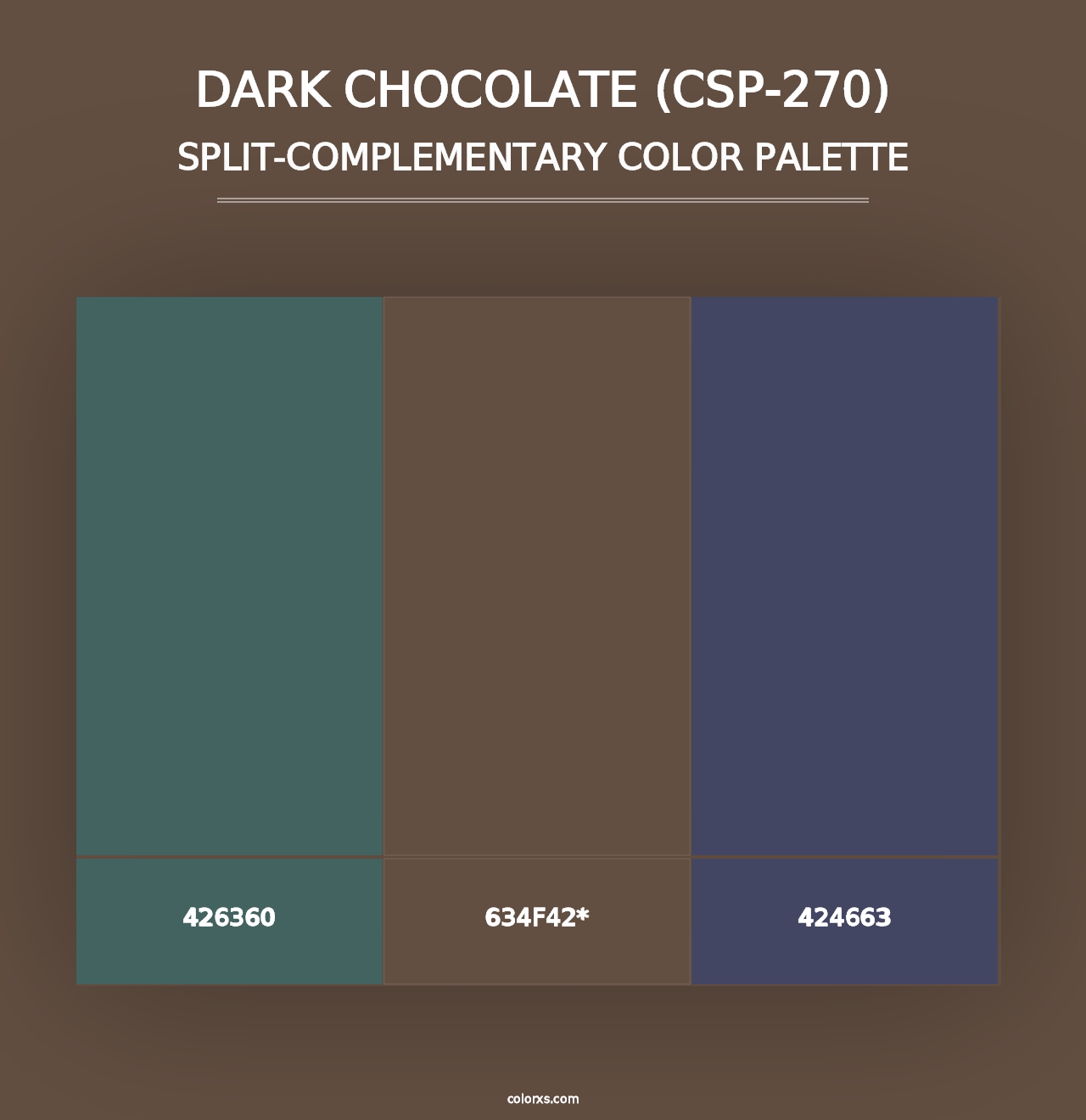 Dark Chocolate (CSP-270) - Split-Complementary Color Palette