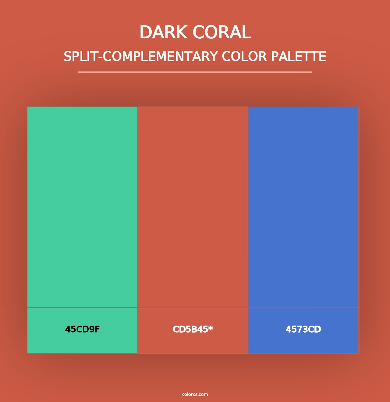 Dark Coral - Split-Complementary Color Palette