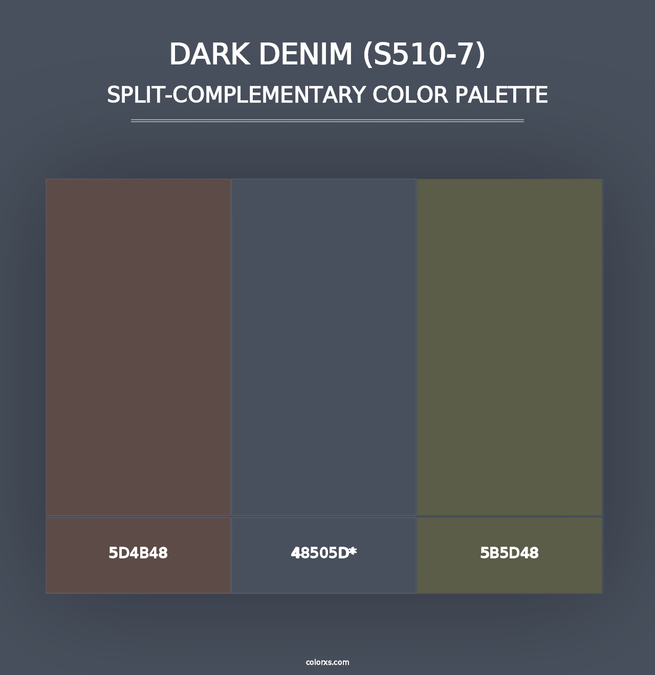 Dark Denim (S510-7) - Split-Complementary Color Palette