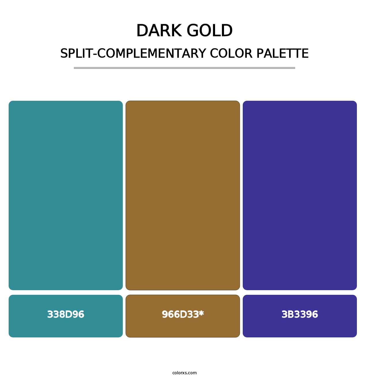 Dark Gold - Split-Complementary Color Palette