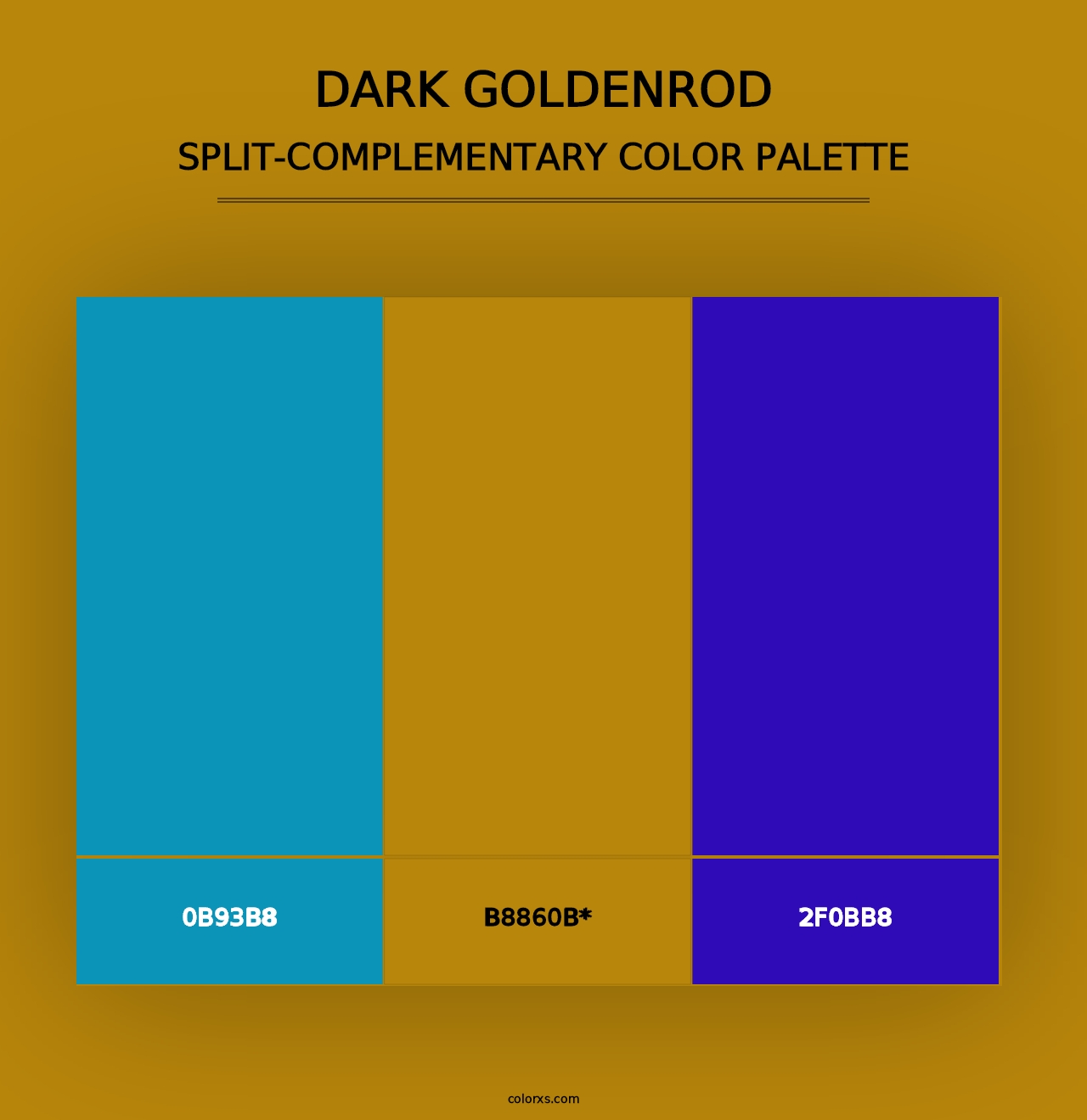 Dark Goldenrod - Split-Complementary Color Palette