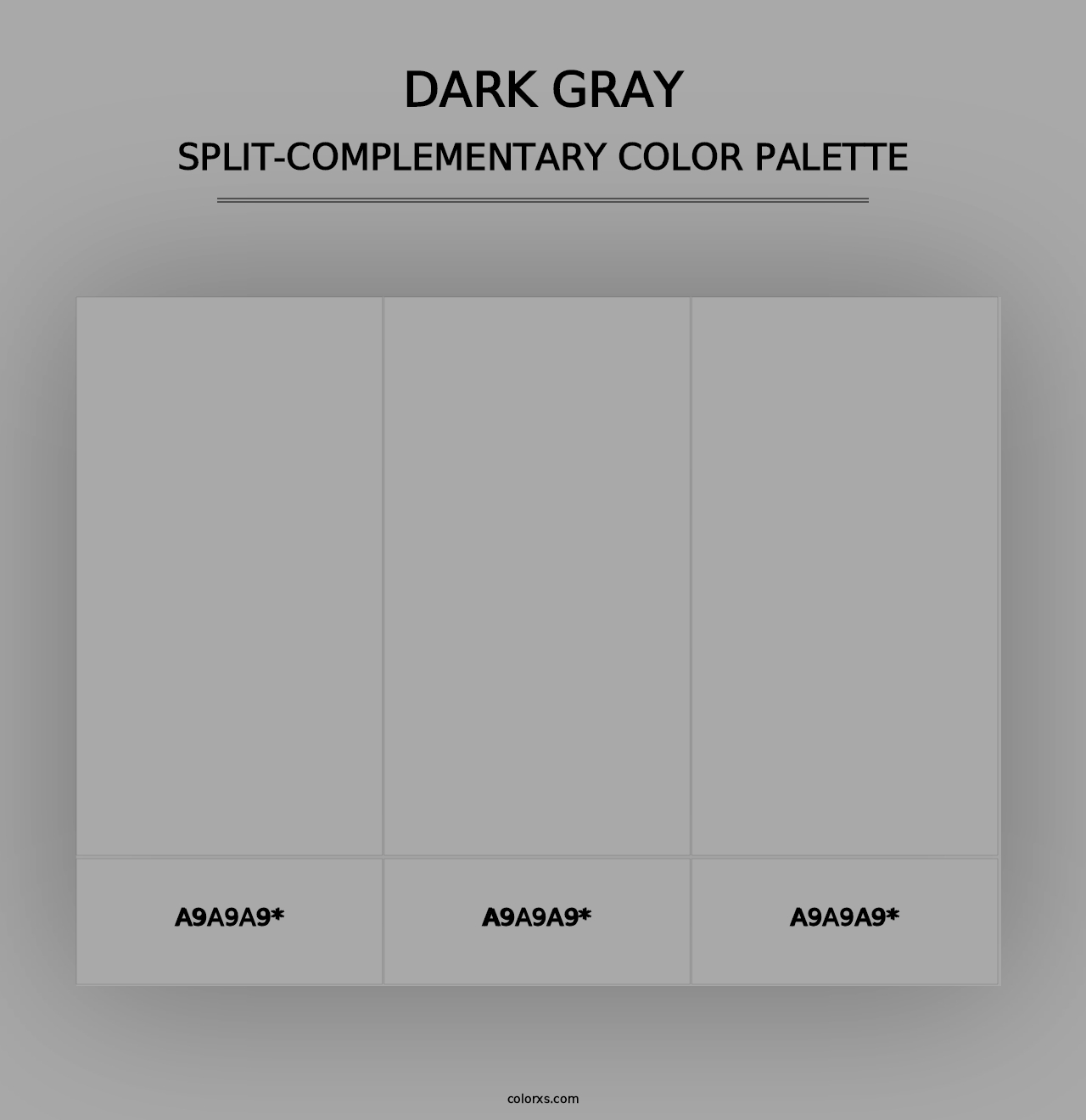 Dark Gray - Split-Complementary Color Palette