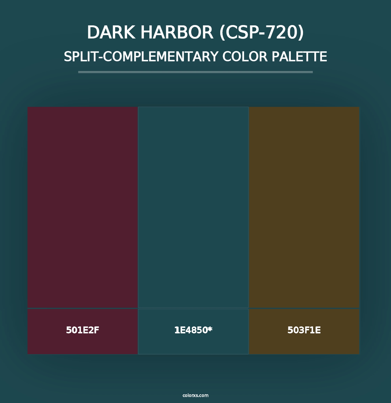 Dark Harbor (CSP-720) - Split-Complementary Color Palette