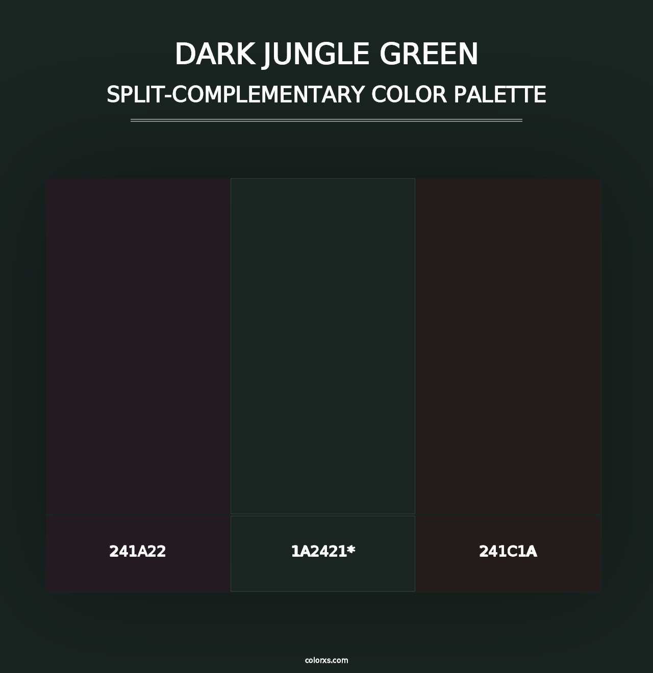 Dark Jungle Green - Split-Complementary Color Palette