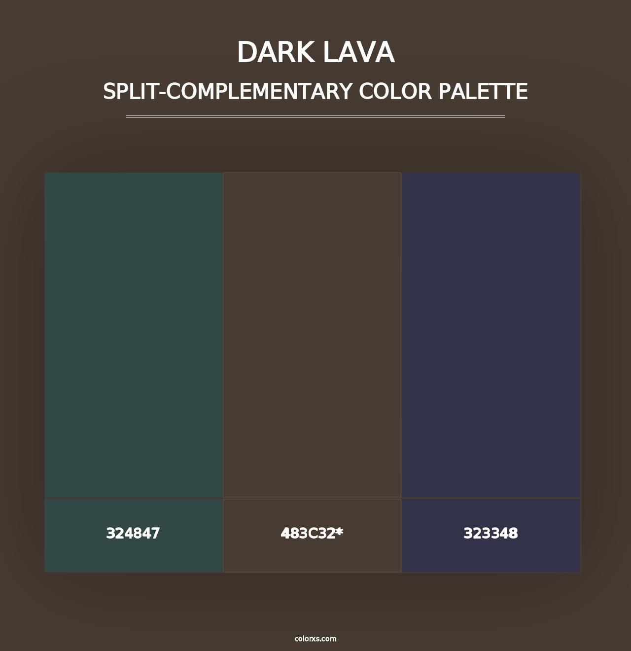 Dark Lava - Split-Complementary Color Palette