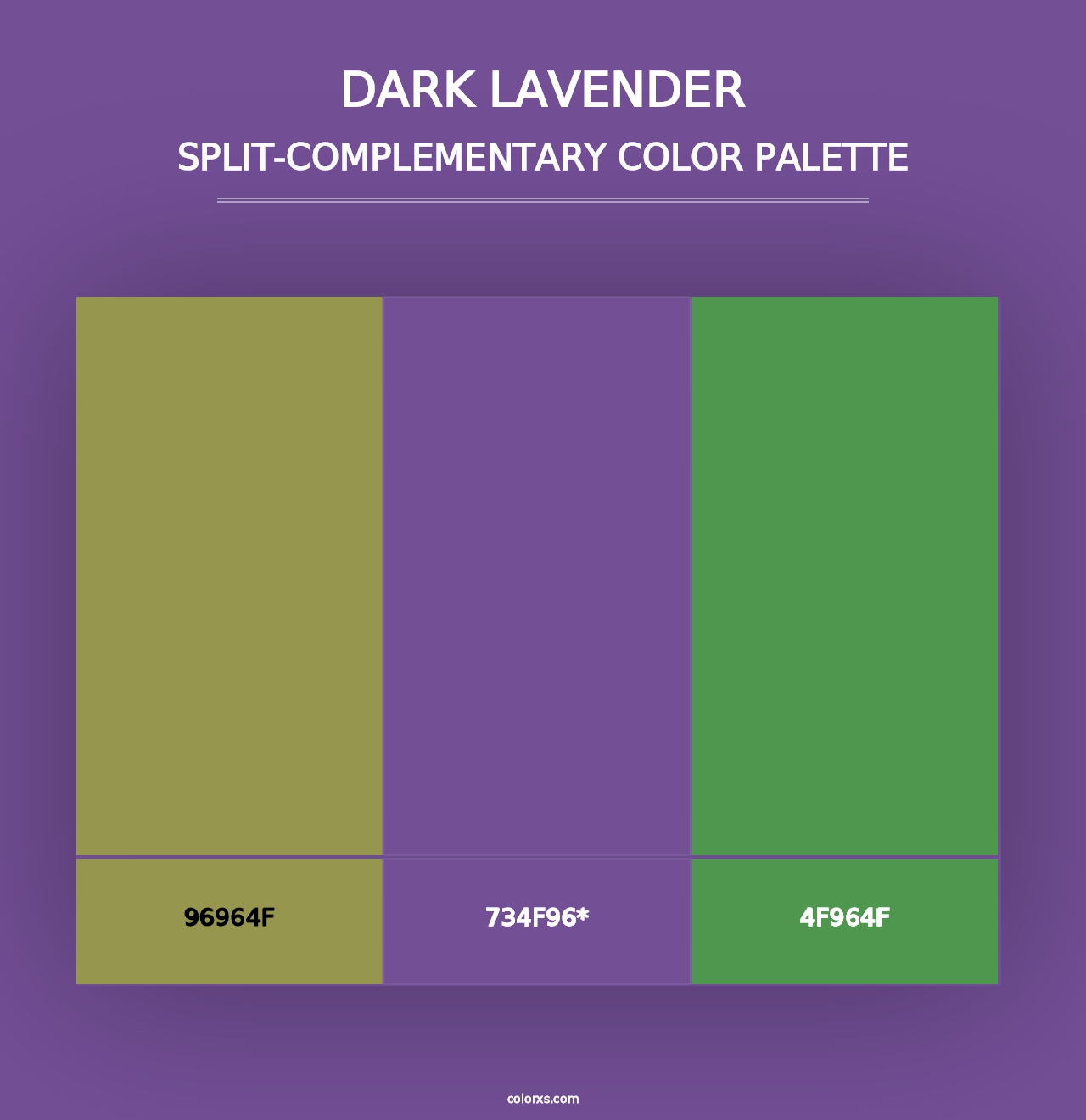 Dark Lavender - Split-Complementary Color Palette