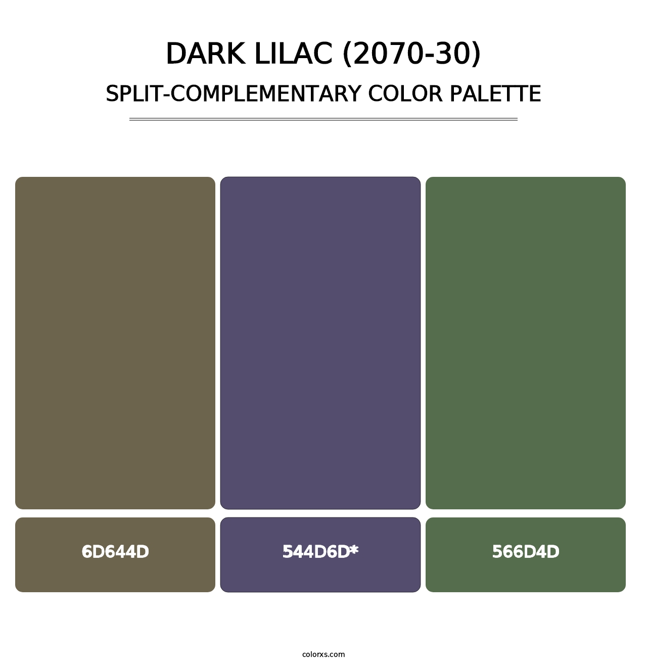 Dark Lilac (2070-30) - Split-Complementary Color Palette