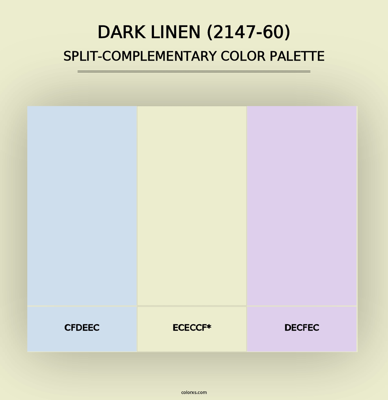 Dark Linen (2147-60) - Split-Complementary Color Palette