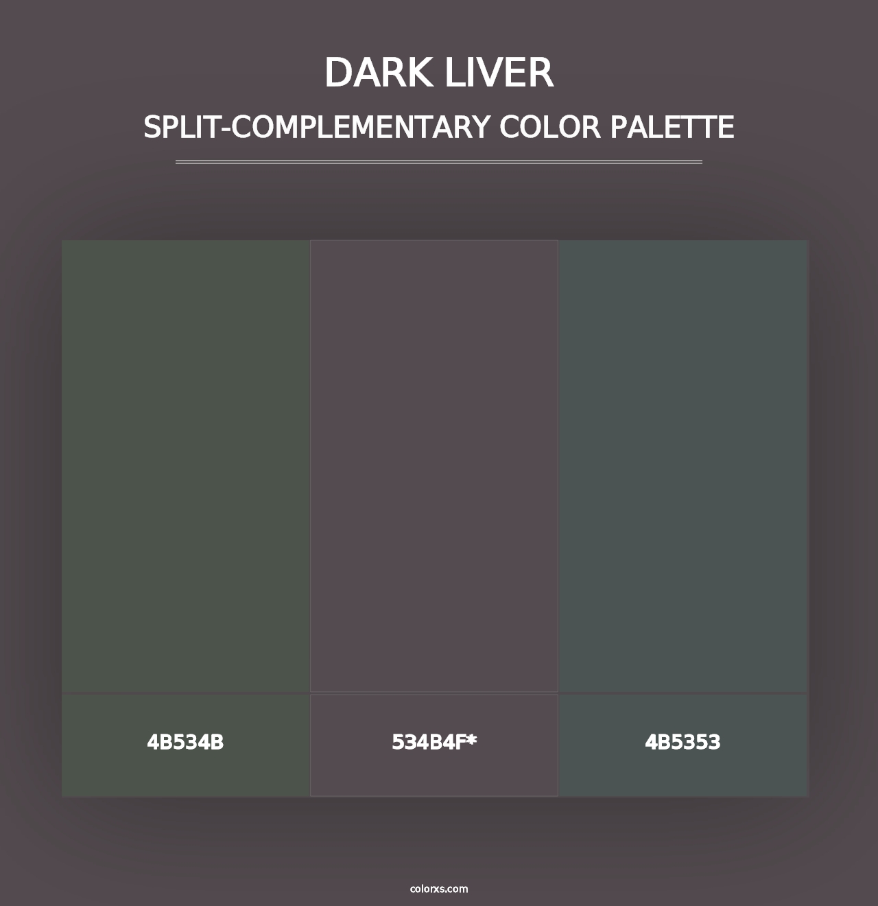 Dark Liver - Split-Complementary Color Palette