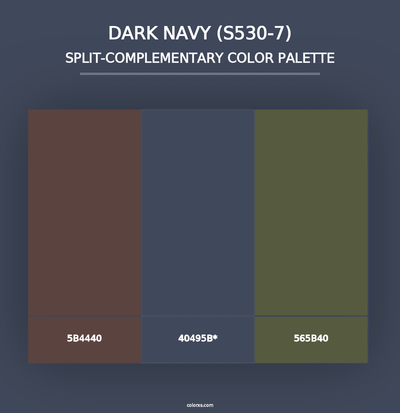 Dark Navy (S530-7) - Split-Complementary Color Palette