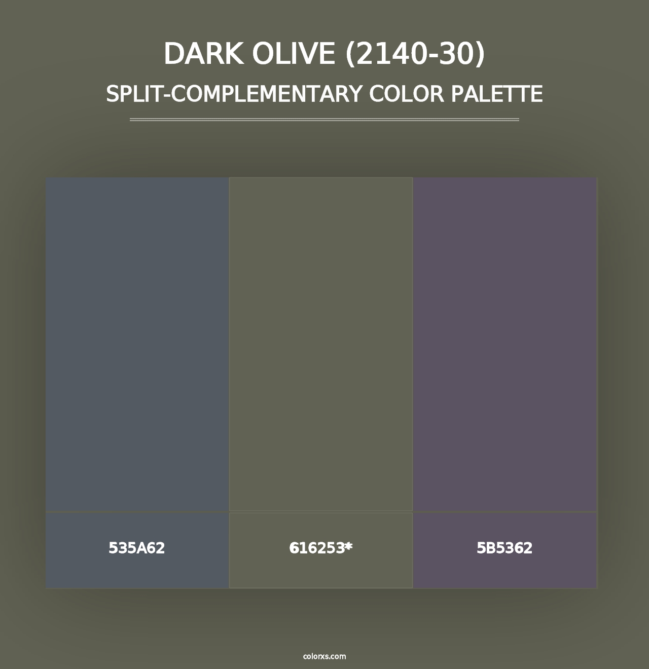 Dark Olive (2140-30) - Split-Complementary Color Palette