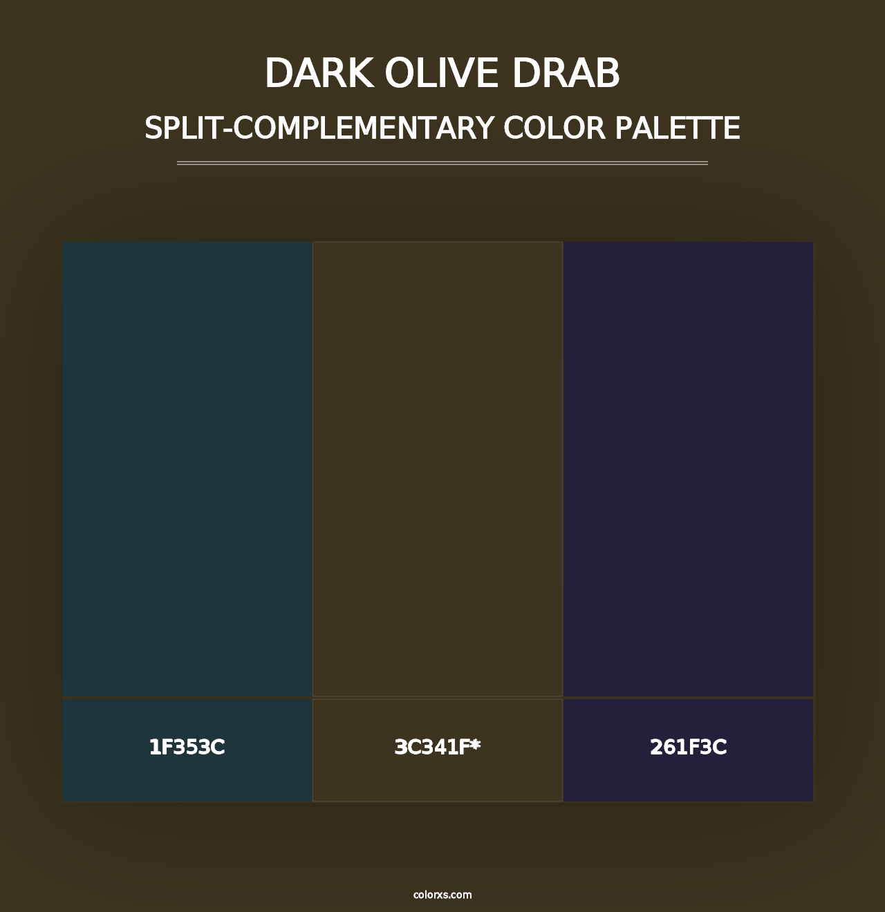 Dark Olive Drab - Split-Complementary Color Palette