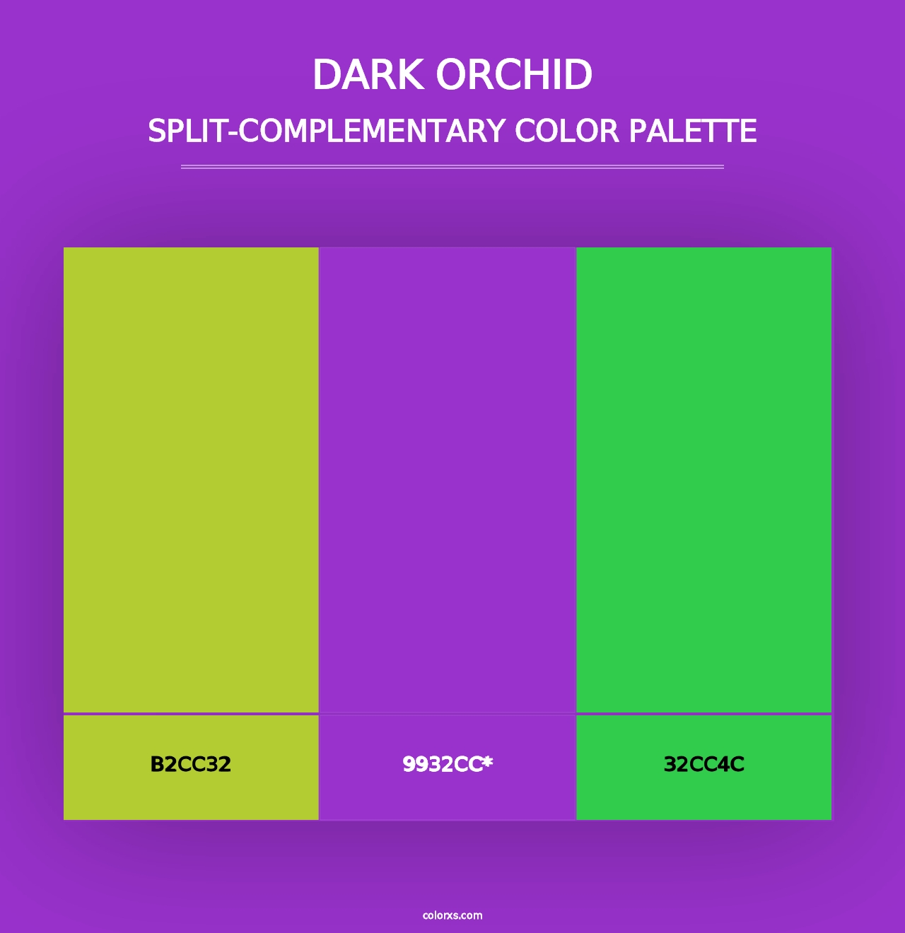 Dark Orchid - Split-Complementary Color Palette