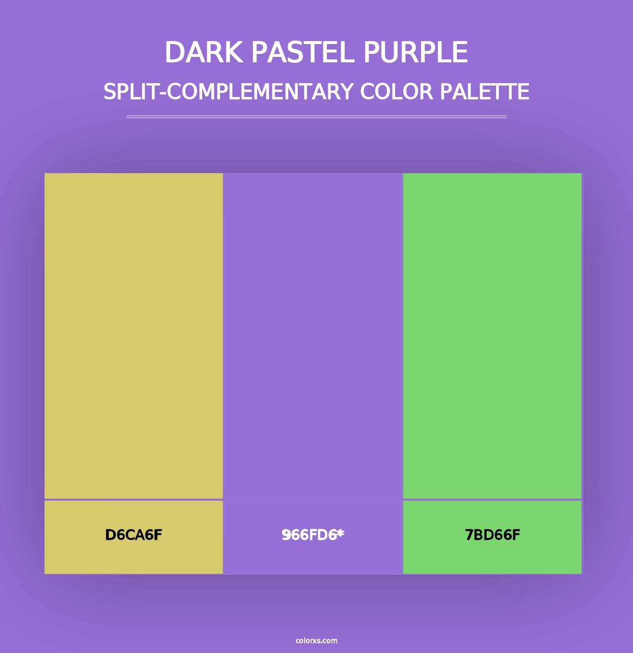 Dark Pastel Purple - Split-Complementary Color Palette