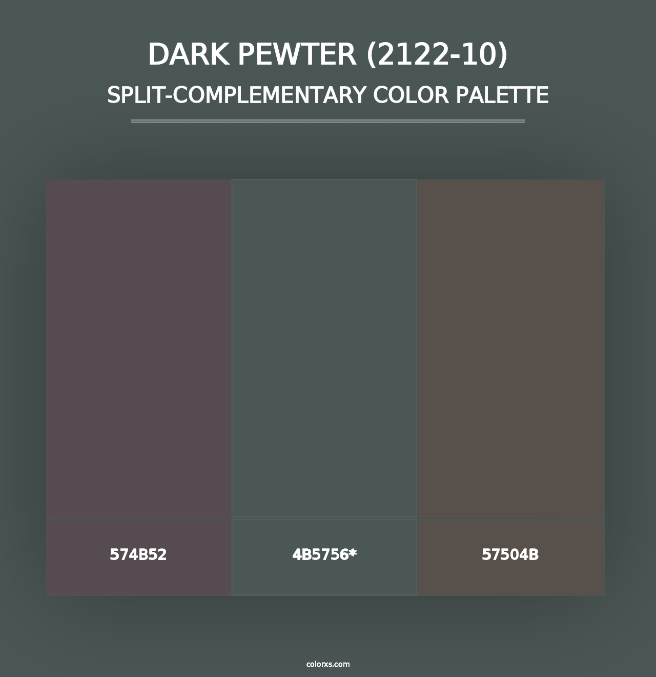 Dark Pewter (2122-10) - Split-Complementary Color Palette