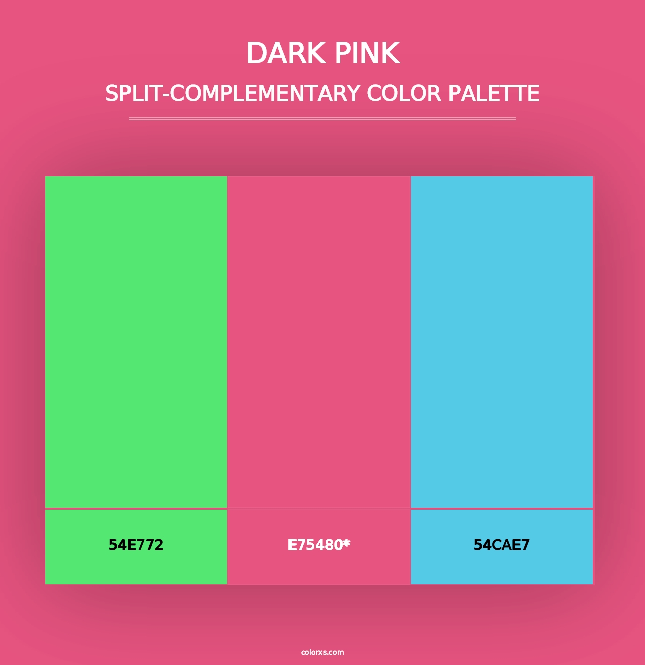 Dark Pink - Split-Complementary Color Palette