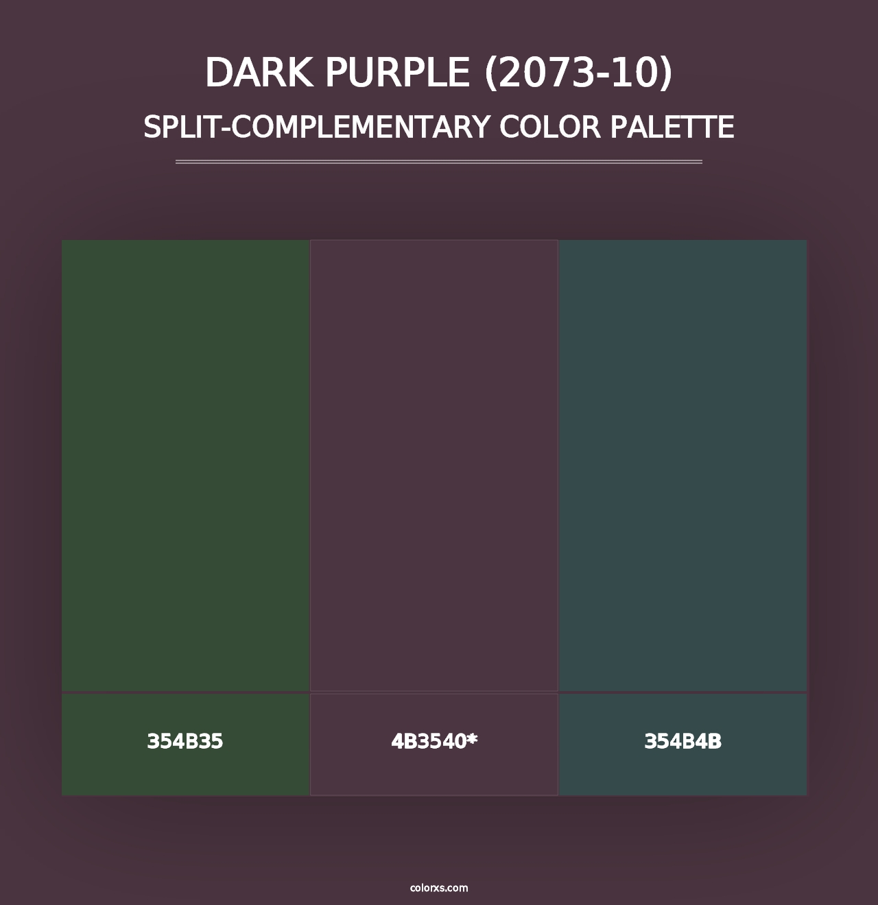 Dark Purple (2073-10) - Split-Complementary Color Palette