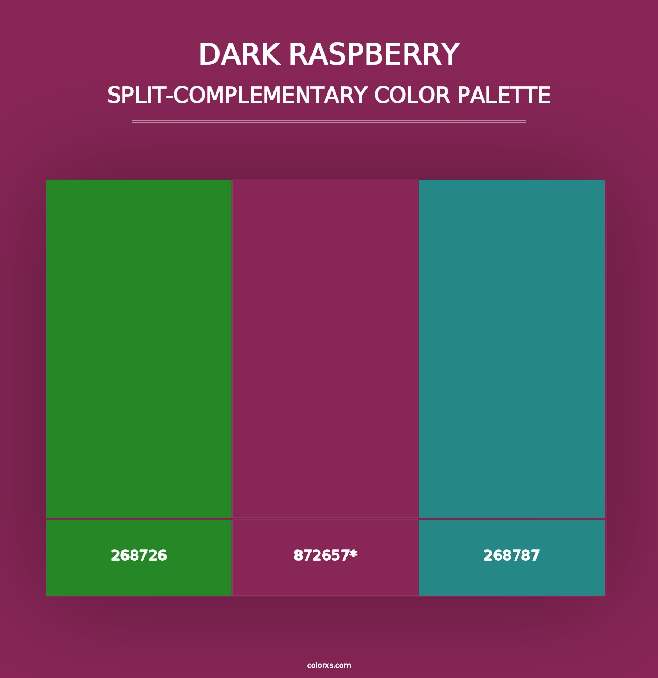 Dark Raspberry - Split-Complementary Color Palette