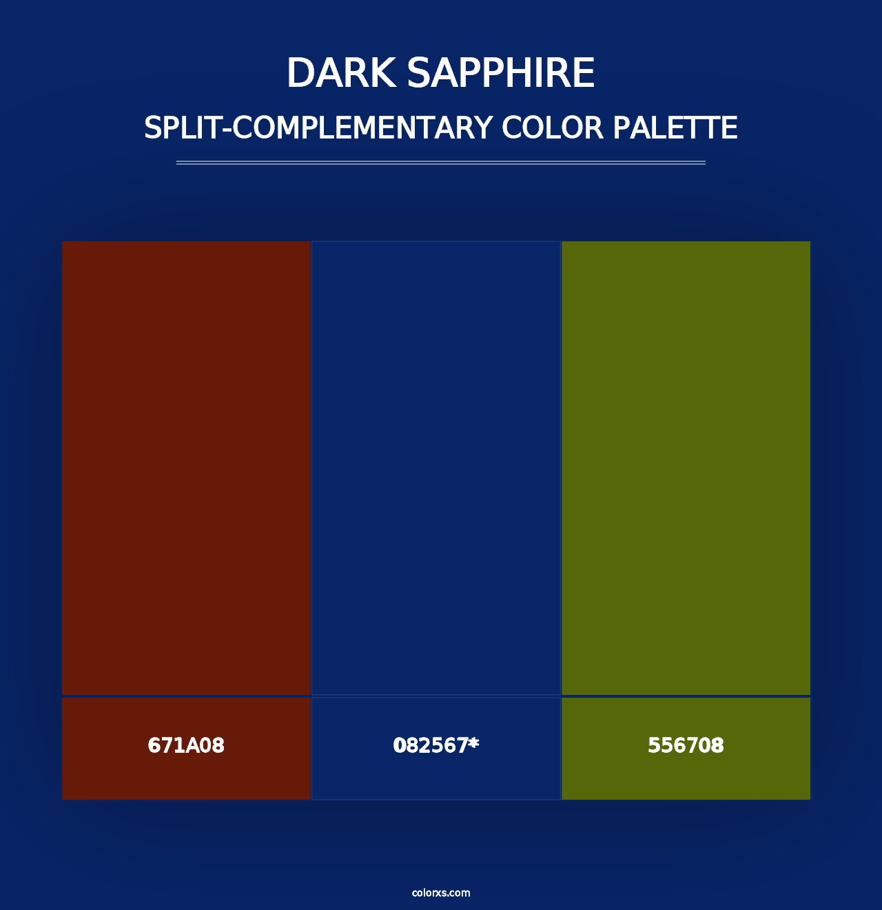 Dark Sapphire - Split-Complementary Color Palette