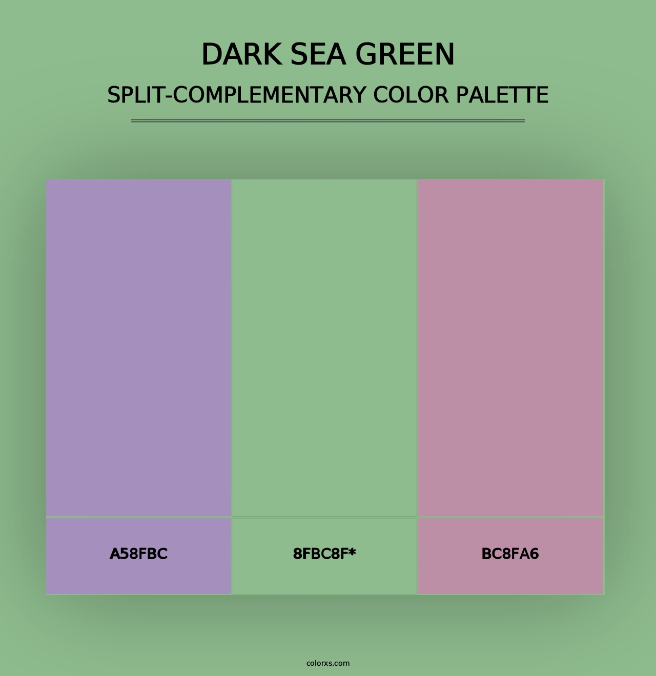 Dark Sea Green - Split-Complementary Color Palette