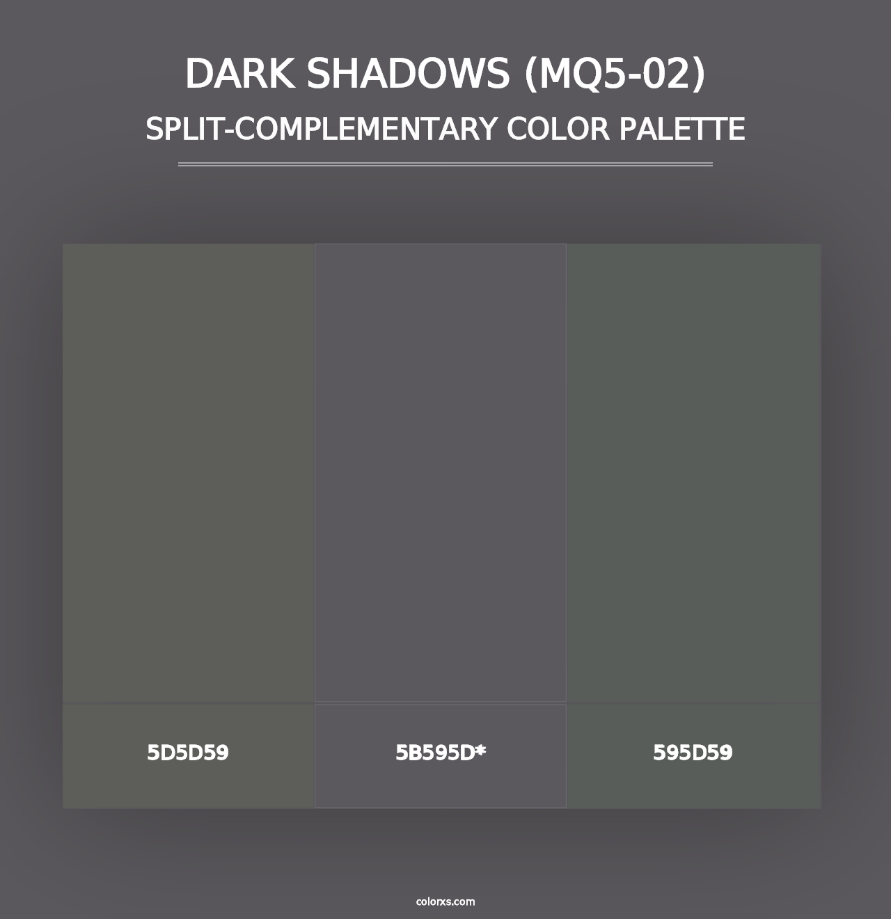 Dark Shadows (MQ5-02) - Split-Complementary Color Palette