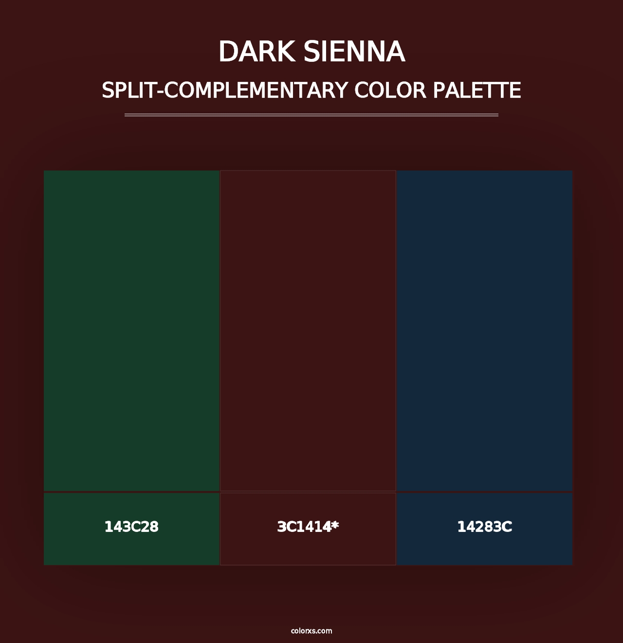 Dark Sienna - Split-Complementary Color Palette