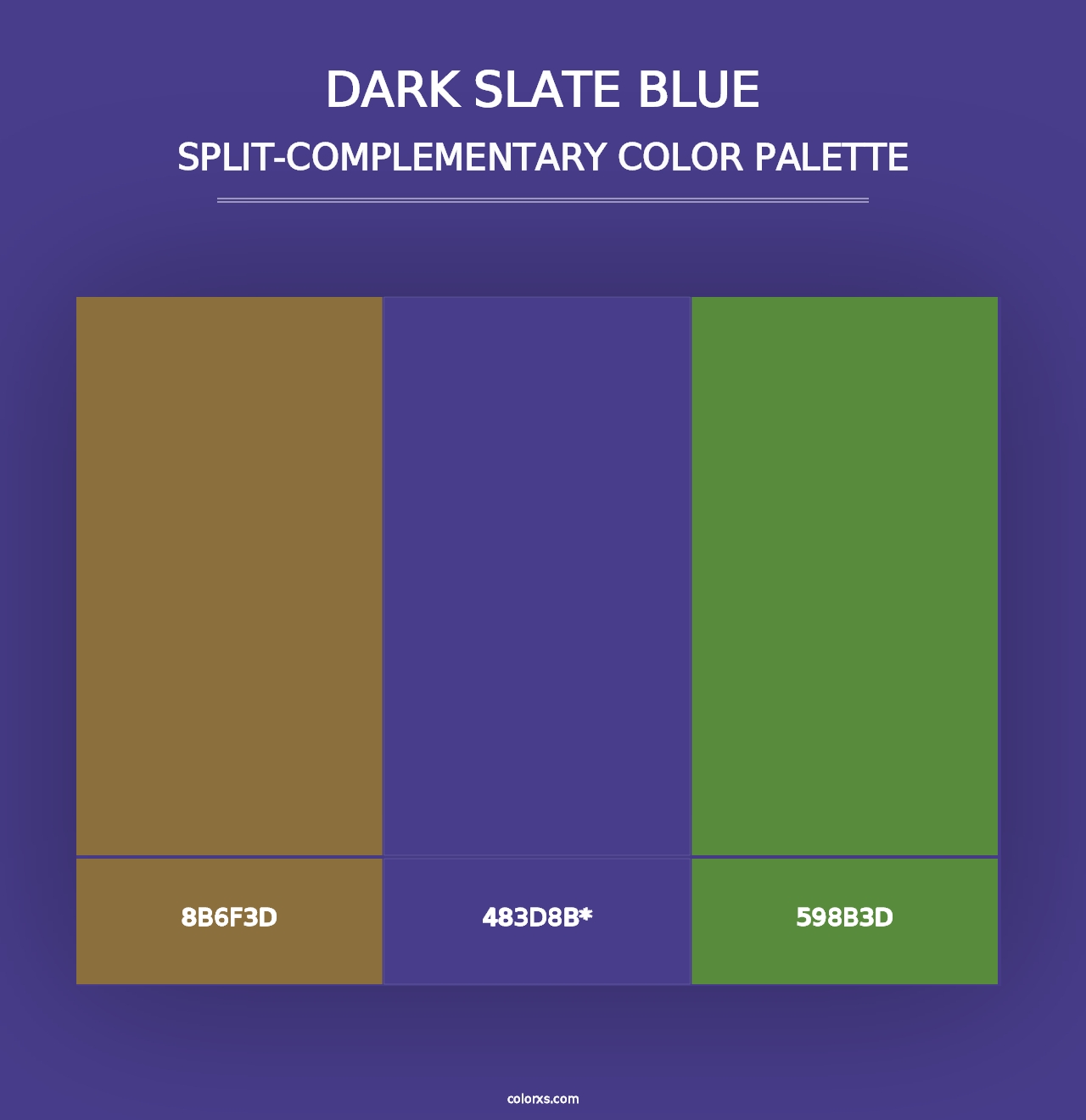 Dark Slate Blue - Split-Complementary Color Palette