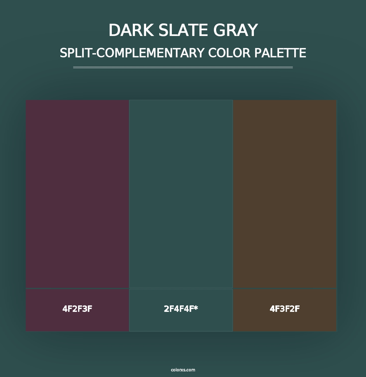 Dark Slate Gray - Split-Complementary Color Palette