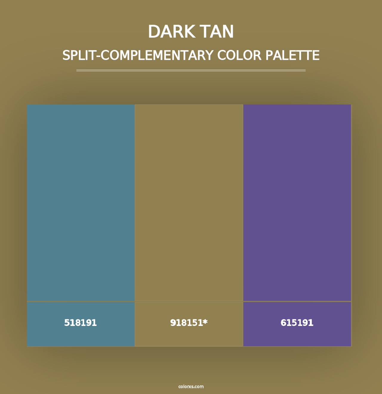 Dark Tan - Split-Complementary Color Palette